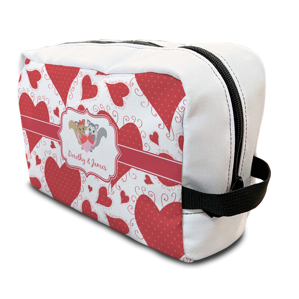 Custom Cute Squirrel Couple Toiletry Bag / Dopp Kit (Personalized)
