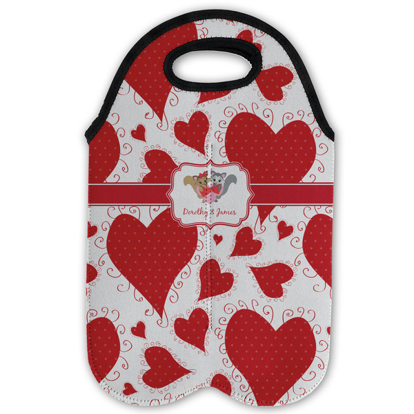 Cute Squirrel Couple Double Wine Tote - Flat (new)