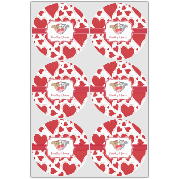 Cute Squirrel Couple Drink Topper - Large - Set of 6