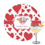 Cute Squirrel Couple Printed Drink Topper - 3.25" (Personalized)