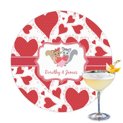 Cute Squirrel Couple Printed Drink Topper (Personalized)