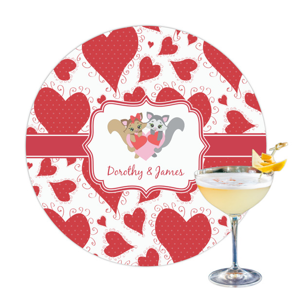 Custom Cute Squirrel Couple Printed Drink Topper (Personalized)