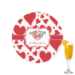 Cute Squirrel Couple Printed Drink Topper - 2.15" (Personalized)