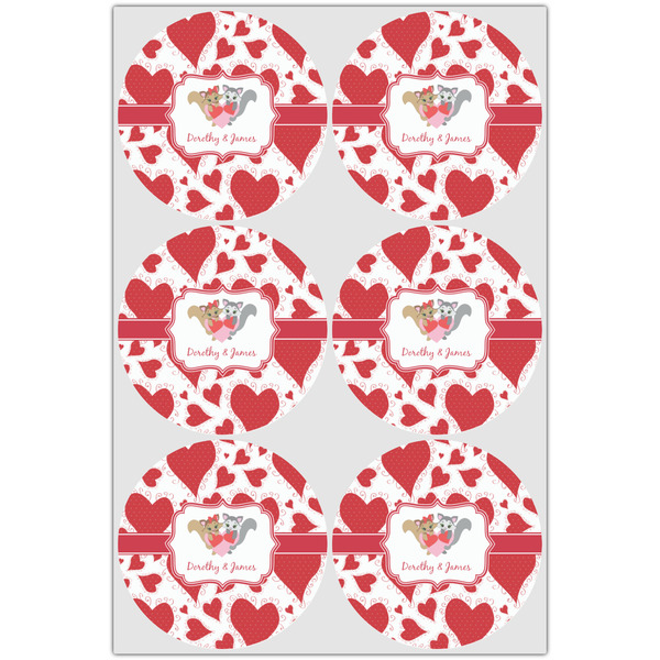 Cute Squirrel Couple Drink Topper - XLarge - Set of 6