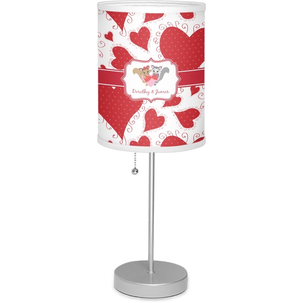 Custom Cute Squirrel Couple 7" Drum Lamp with Shade Polyester (Personalized)