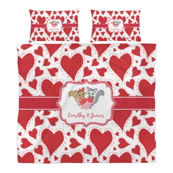 Cute Squirrel Couple Duvet Cover Set - King - Alt Approval