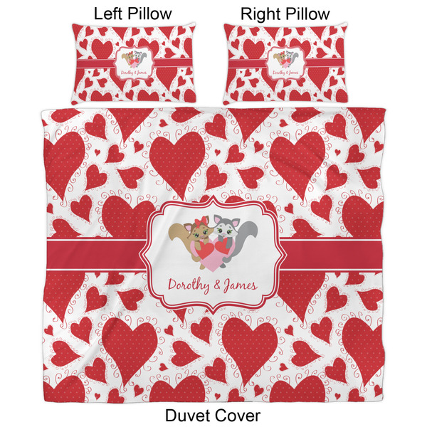 Cute Squirrel Couple Duvet Cover Set - King - Approval