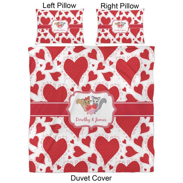 Cute Squirrel Couple Duvet Cover Set - Queen - Approval