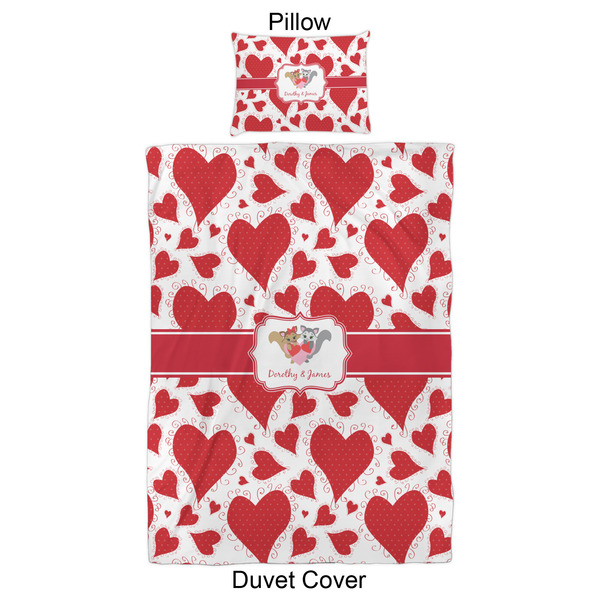 Cute Squirrel Couple Duvet Cover Set - Twin XL - Approval