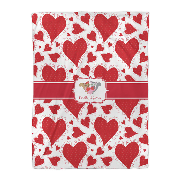 Cute Squirrel Couple Duvet Cover - Twin XL - Front