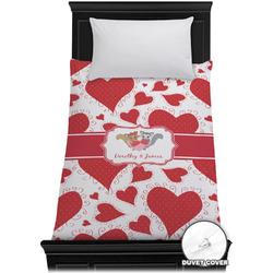 Cute Squirrel Couple Duvet Cover - Twin XL (Personalized)