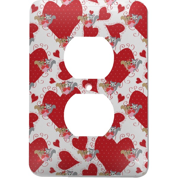 Custom Cute Raccoon Couple Electric Outlet Plate