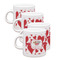 Cute Squirrel Couple Espresso Cup Group of Four Front