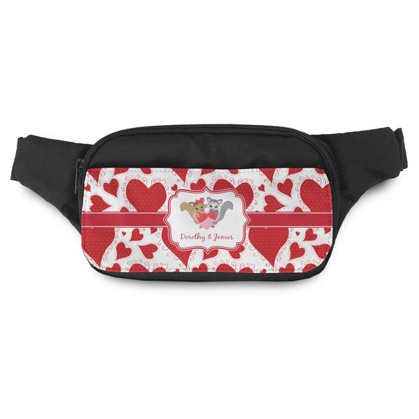 Custom Cute Squirrel Couple Fanny Pack - Modern Style (Personalized)