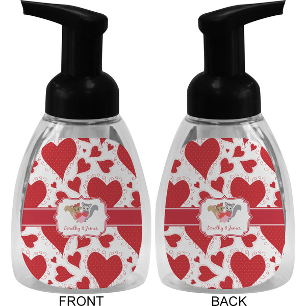 Cute Racoon Couple Foam Soap Bottle (Front & Back)