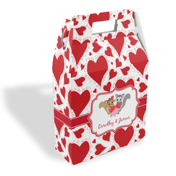 Custom Cute Squirrel Couple Gable Favor Box (Personalized)