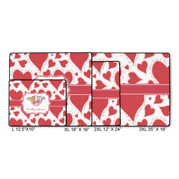 Cute Squirrel Couple Gaming Mats - SIZE CHART