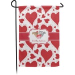 Cute Squirrel Couple Small Garden Flag - Double Sided w/ Couple's Names