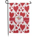 Cute Squirrel Couple Small Garden Flag - Single Sided w/ Couple's Names
