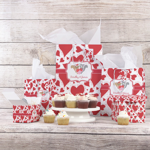 Cute Squirrel Couple Gift Bags - In Context