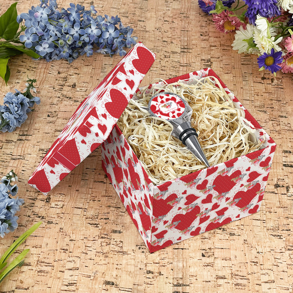 Cute Squirrel Couple Gift Boxes with Lid - Canvas Wrapped - Medium - In Context