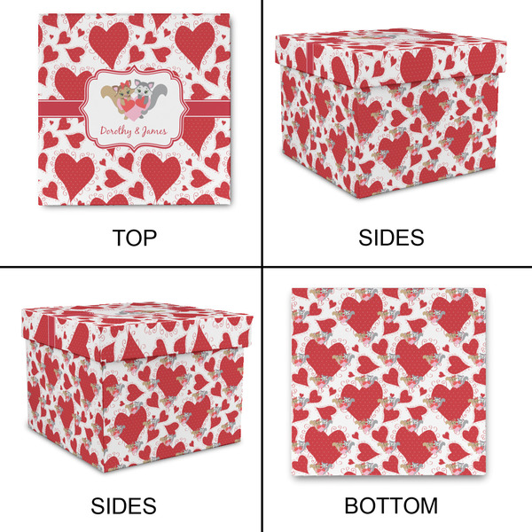 Cute Squirrel Couple Gift Boxes with Lid - Canvas Wrapped - X-Large - Approval