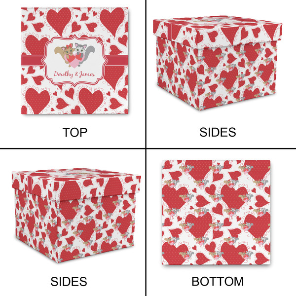 Cute Squirrel Couple Gift Boxes with Lid - Canvas Wrapped - XX-Large - Approval