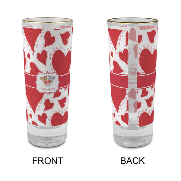 Cute Squirrel Couple Glass Shot Glass - 2 oz - Single - APPROVAL