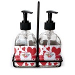 Cute Squirrel Couple Glass Soap & Lotion Bottles (Personalized)
