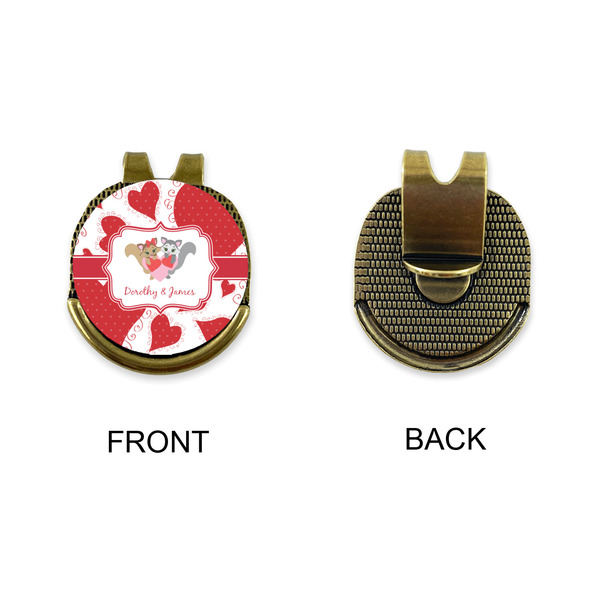 Cute Squirrel Couple Golf Ball Hat Clip Marker - Apvl - GOLD