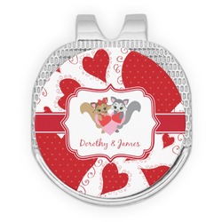 Cute Squirrel Couple Golf Ball Marker - Hat Clip - Silver