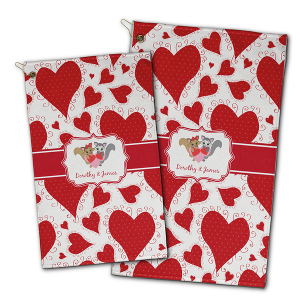 Cute Squirrel Couple Golf Towel - PARENT (small and large)