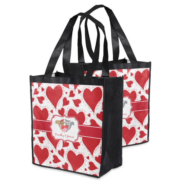 Cute Squirrel Couple Grocery Bag - MAIN