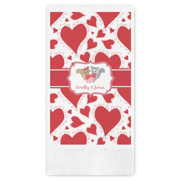 Custom Cute Squirrel Couple Guest Towels - Full Color (Personalized)