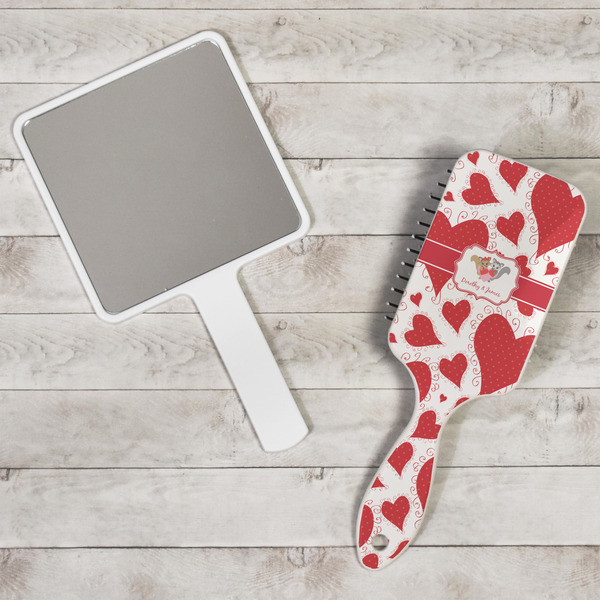 Cute Squirrel Couple Hair Brush - In Context