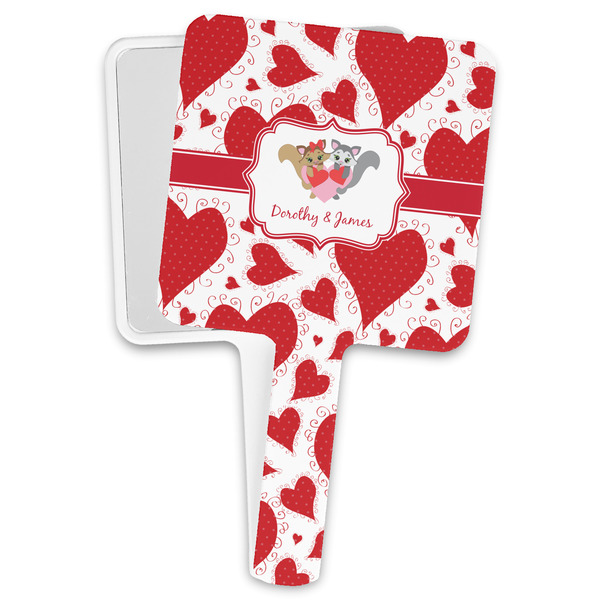 Custom Cute Squirrel Couple Hand Mirror (Personalized)