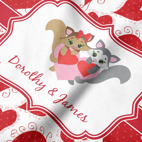 Cute Squirrel Couple Hooded Baby Towel- Detail Close Up