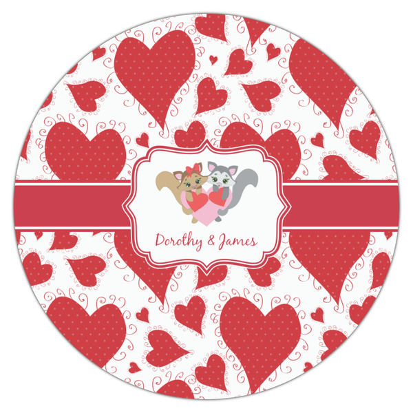 Cute Squirrel Couple Icing Circle - Medium - Single