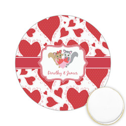 Cute Squirrel Couple Printed Cookie Topper - 2.15" (Personalized)