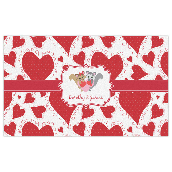 Cute Squirrel Couple Indoor / Outdoor Rug - 3'x5' - Front Flat