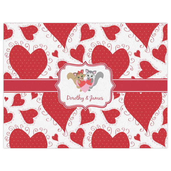 Cute Squirrel Couple Indoor / Outdoor Rug - 6'x8' - Front Flat