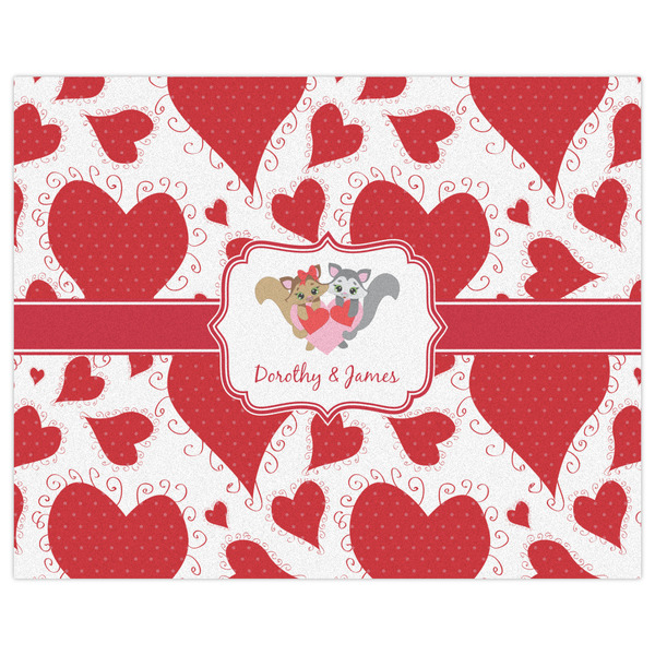 Cute Squirrel Couple Indoor / Outdoor Rug - 8'x10' - Front Flat