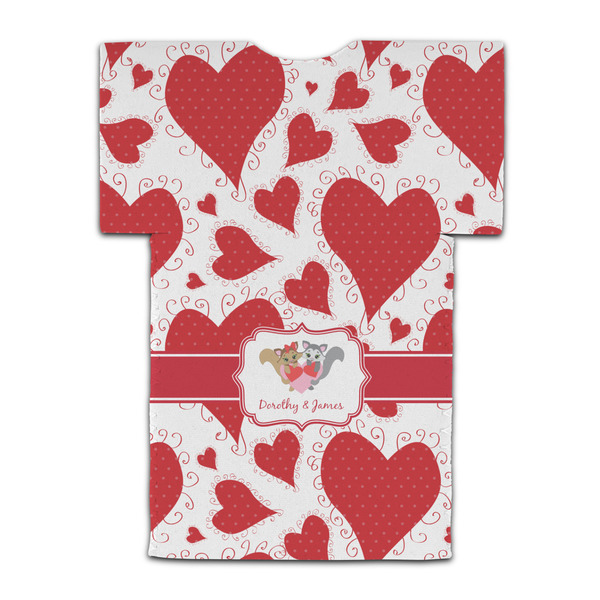 Cute Squirrel Couple Jersey Bottle Cooler - BACK (flat)