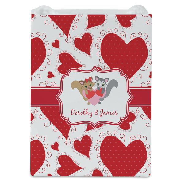 Cute Squirrel Couple Jewelry Gift Bag - Gloss - Front