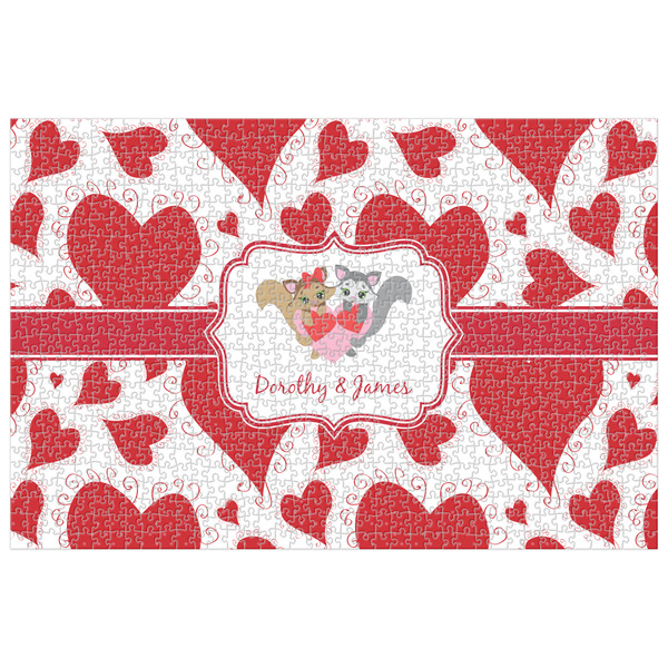 Custom Cute Squirrel Couple Jigsaw Puzzle - 1000-piece (Personalized)