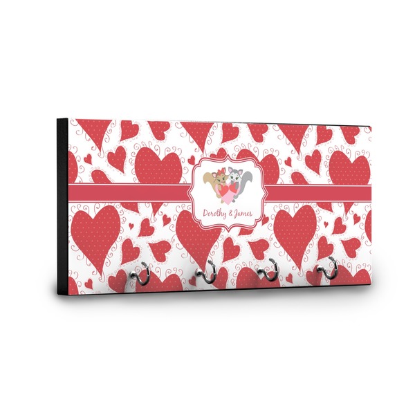 Cute Squirrel Couple Key Hanger - Front View with Hooks