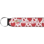 Cute Squirrel Couple Neoprene Keychain Fob (Personalized)