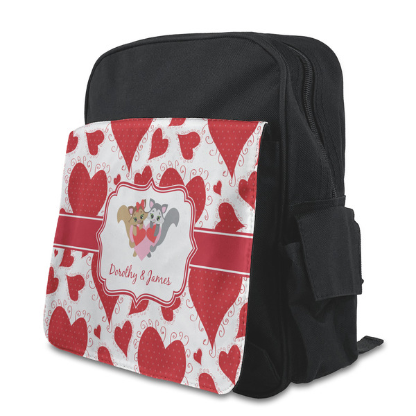 Custom Cute Squirrel Couple Preschool Backpack (Personalized)