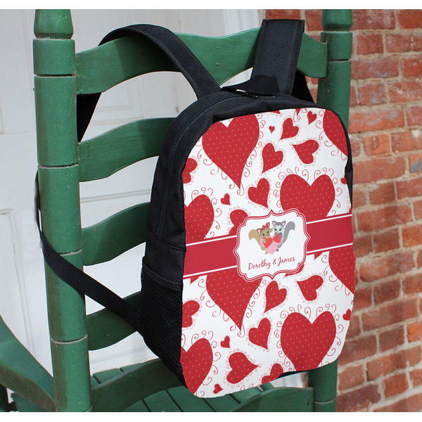 Cute Squirrel Couple Kids Backpack - In Context