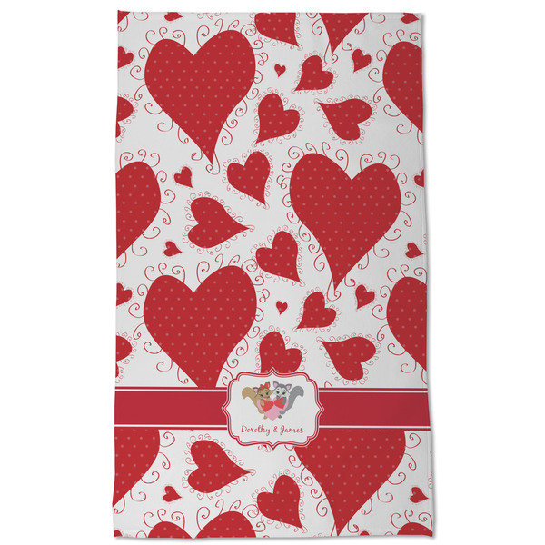 Cute Squirrel Couple Kitchen Towel - Poly Cotton - Full Front